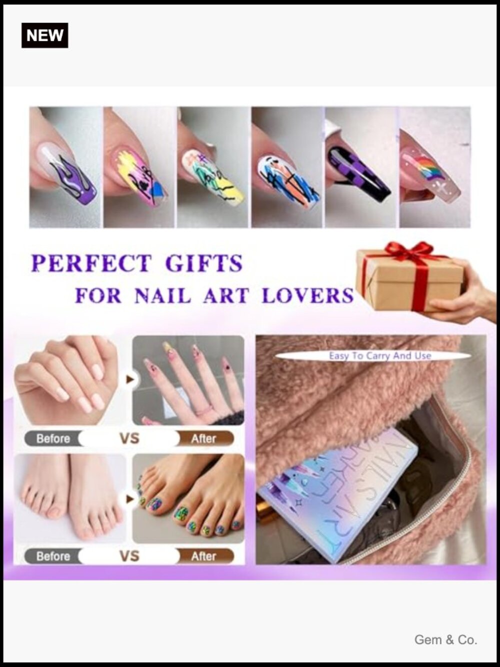 12 Color Nail Art Pens Set - Precision Tips, Quick-Dry, Waterproof, Non-Toxic - Picture 5 of 6